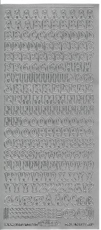 Billede: sølv alfabet, stickers