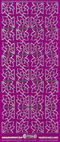 Billede: BESTILLINGSVARE hjørne violet/sølv glimmer stickers 10 STK., LEVERINGSTID OP TIL 1 TIL 2 MÅNEDER