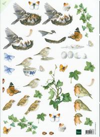 Billede: fugle og blade, marianne design