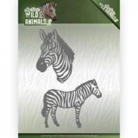 Billede: skæreskabelon zebra og zebrahoved, AMY DESIGN DIE ADD10178, 7,6x11cm