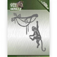 Billede: skæreskabelon gren med lian og en svingende abe, AMY DESIGN DIE ADD10179, 9x10cm 