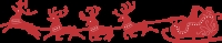Billede: Santa�s Sleigh and Reindeer, b326, 133x26mm, cheery lynn, førpris kr. 74,- nupris 