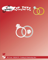 Billede: skære/prægeskabelon vielsesringe, 1 med diamant, BY LENE DIES “Wedding Rings