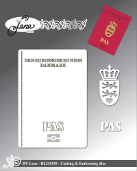 Billede: skære/prægeskabelon dansk pas, BY Lene Dies 