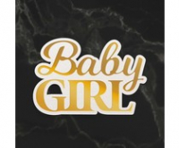 Billede: Couture Creations Baby Girl Sentiment Mini Cut, Foil and Emboss Dies (CO726715), BabyGIRL ca. 5,1x3,5cm