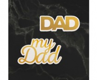 Billede: Couture Creations My Dad Sentiment Mini Cut, Foil and Emboss Dies (CO726731) DAD ca. 4,5x1,8cm