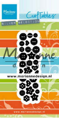 Billede: skæreskabelon knapper, MARIANNE DESIGN CR11480 Punch die: Buttons, 28x94mm