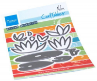 Billede: skære/prægeskabelon åkander, MARIANNE DESIGN CR1515 Water Lilies, 98x98mm