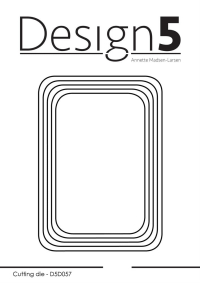 Billede: skæreskabelon 5 rektangler med afrundede hjørner, Design5 dies 