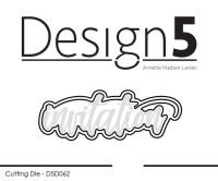 Billede: skæreskabelon til stemplet invitation D5S072, Design5 dies 