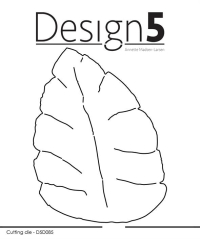 Billede: skæreskabelon stort blad,Design5 dies 