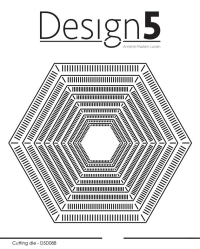 Billede: skæreskabelon hexagon med stitch i kanten, Design5 dies, Hexagonframe - Stripes