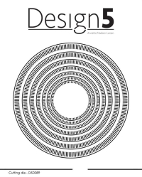 Billede: skæreskabelon cirkler med stitch i kanten rundt, Design5 dies, 