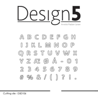 Billede: skæreskabelon bogstaver og tal, Design5 dies 