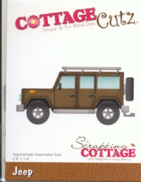 Billede: skæreskabelon Dies CottageCutz CC-259 jeep, Jeep, 7,1x3,6cm, førpris kr. 87,- nupris