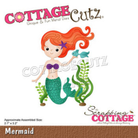 Billede: skæreskabelon havfrue, Dies CottageCutz CC-760, Mermaid