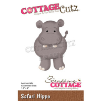Billede: skæreskabelon flodhest, Dies CottageCutz CC-843, Safari Hippo