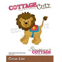 Billede: skæreskabelon cirkusløve, Dies CottageCutz CC-855, Circus Lion
