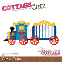 Billede: skæreskabelon cirkustog, Dies CottageCutz CC-861, Circus Train