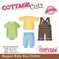 Billede: Dies CottageCutz CCE-148 baby drengetøj, Fra 3x3,8 til 3,6x5,9cm , Rugged Baby Boy Clothes, førpris kr. 155,00, nupris