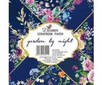 Billede: Decorer Garden by Night 8x8 Inch Paper Pack, 170gsm, acid and lignin free. 18 single sided sheets, 3x6 designs