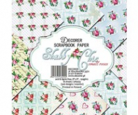 Billede: Decorer Shabby Chic Small Roses 8x8 Inch Paper Pack, 150gsm, acid and lignin free. 18 single sided sheets, 3x6 designs