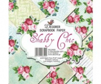 Billede: Decorer Shabby Chic 8x8 Inch Paper Pack, 150gsm, acid and lignin free. 18 single sided sheets, 3x6 designs