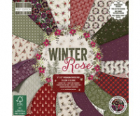 Billede: First Edition Winter Rose 6x6 Inch Paper Pad (FEPAD220X19), 48 ark, 3 ark af 16 designs