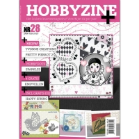 Billede: Hobbyzine Plus nr. 28, hollandsk blad med masser af inspiration til kort, mønstre, 3d ark og 1 die fra Mariekes Design (PM10151)