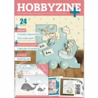 Billede: Hobbyzine Plus nr. 24, hollandsk blad med masser af inspiration til kort, mønstre, 3d ark og 1 die fra Yvonne Design (YCD10139)