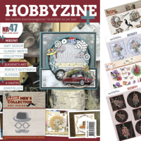 Billede: Hobbyzine Plus nr. 47, hollandsk blad med masser af inspiration til kort, mønstre, 3d ark og 1 die fra Amy Design nr. ADD10268