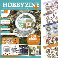 Billede: Hobbyzine Plus nr. 50, hollandsk blad med masser af inspiration til kort, mønstre, 3d ark og 1 die fra Amy Design nr. ADD10287