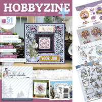 Billede: Hobbyzine Plus nr. 51, hollandsk blad med masser af inspiration til kort, mønstre, 3d ark og 1 die fra Jeanine's Art nr. JAD10170