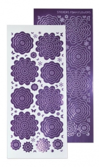 Billede: LEANE Flower Peel Offs 1stk. Mirror Violet stickers, 61.5800, førpris kr. 7,- nupris