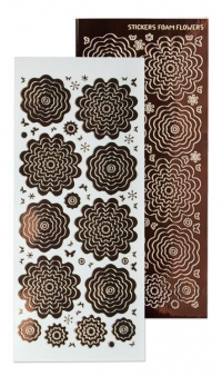 Billede: LEANE Flower Peel Offs 1stk. Mirror Brown stickers, 61.5879, førpris kr. 7,- nupris