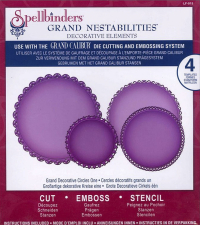 Billede: skæreskabelon Spellbinders Grand Calibur Nestabilities Dies, Scalloped Circles, ca. 12, 14,5, 17 og 20 cm