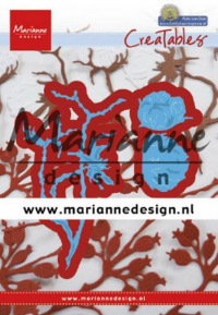 Billede: skære/prægeskabelon bomuldsplante, MARIANNE DESIGN CUT/EMB LR0629 Petra's Cotton, 52x92 & 28x51,5mm, førpris kr. 44,- nupris