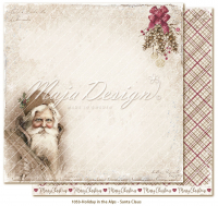 Billede: 1 ark dobbeltsidet karton - Holiday in the Alps - Santa Claus