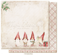 Billede: 1 ark dobbeltsidet karton - Traditional Christmas - Santa´s Elves