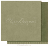 Billede: 1 ark dobbeltsidet karton - Monochromes - Shades of Winter - Moss Green