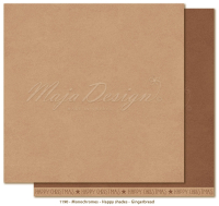 Billede: 1 ark dobbeltsidet karton - Monochromes - Happy shades - Gingerbread