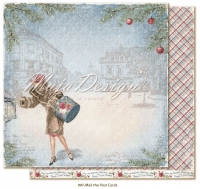 Billede: 1 ark dobbeltsidet karton - Christmas Season - Mail the postcards