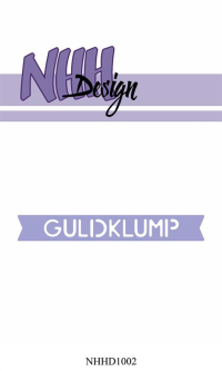 Billede: skæreskabelon lille tag med GULDKLUMP, NHH Design Dies, NHHD1002, 
7,6x1cm