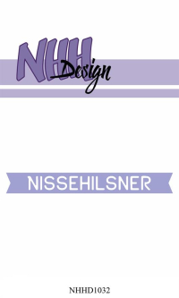 Billede: skæreskabelon lille tag med NISSEHILSNER, NHH Design Dies 
