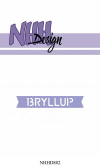 Billede: skæreskabelon BRYLLUP, NHH Design Dies, Bryllup, NHHD882, 6,3x1,3cm, førpris kr. 30,- nupris 