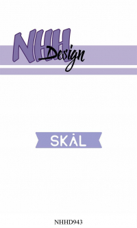 Billede: skæreskabelon banner med SKÅL, NHH Design Dies, NHHD943, 4,4x1cm