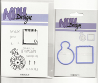 Billede: skæreskabelon og stempel datokalender og ur, Klokken, Dato, kl. d. Da du kom til verden, Fødselsdag, Tidspunkt, NHH Design, førpris kr. 92,- nupris