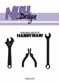 Billede: NHH Design Clearstamp Handyman NHHC044, A7, værktøj til VERDENS BEDSTE HANDYMAN, førpris kr. 48,- nupris