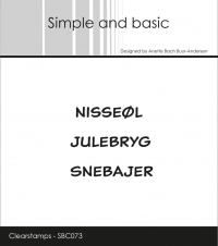 Billede: SIMPLE AND BASIC STEMPEL NISSEØL, JULEBRYG, SNEBAJER, SBC073, Største: 4,2x0,6cm 