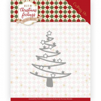 Billede: skæreskabelon juletræ med pynt, PRECIOUS MARIEKE DIE PM10164, 6x7,8cm 